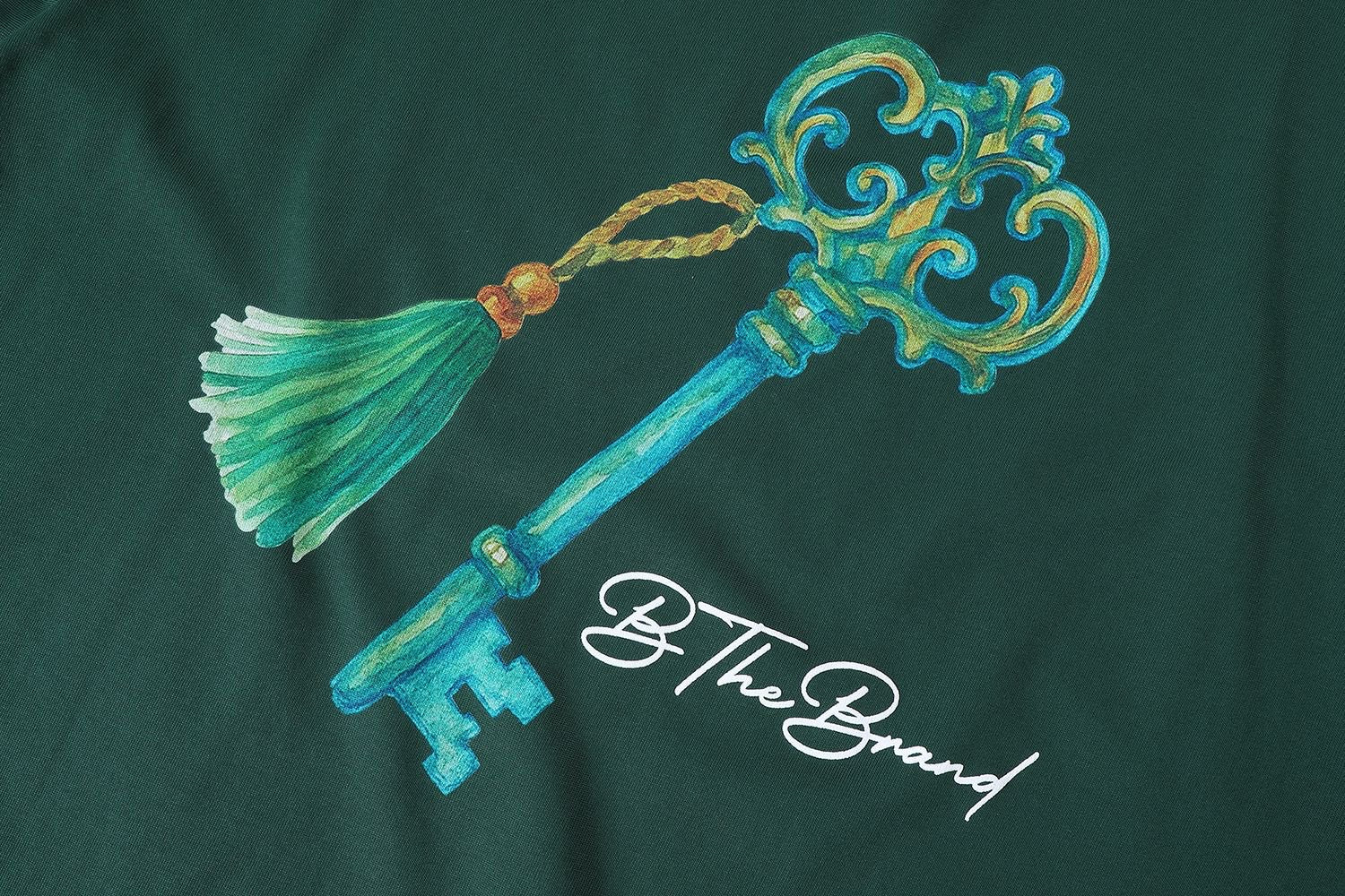 Green printed cropped t-shit