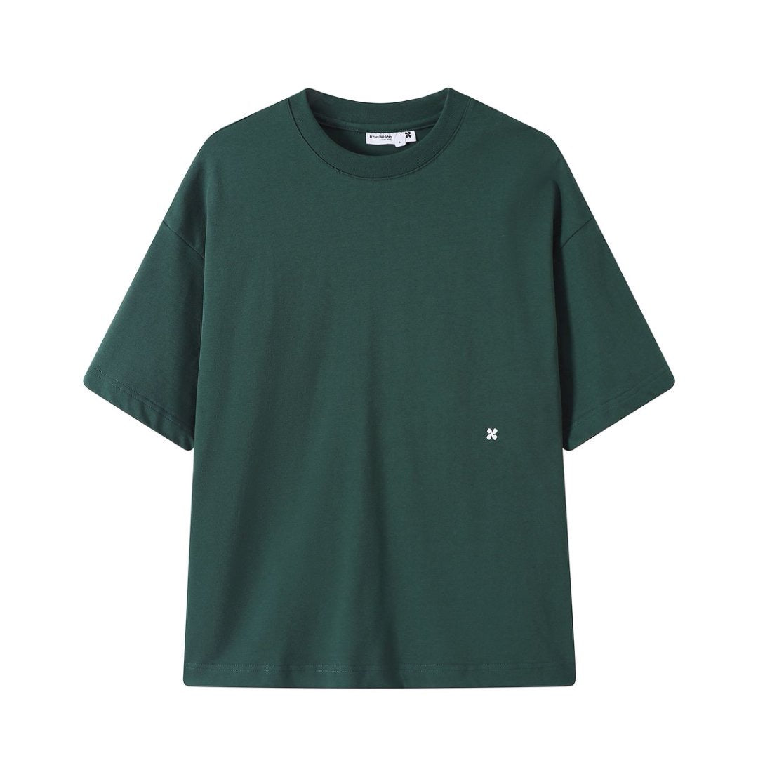 Green printed cropped t-shit