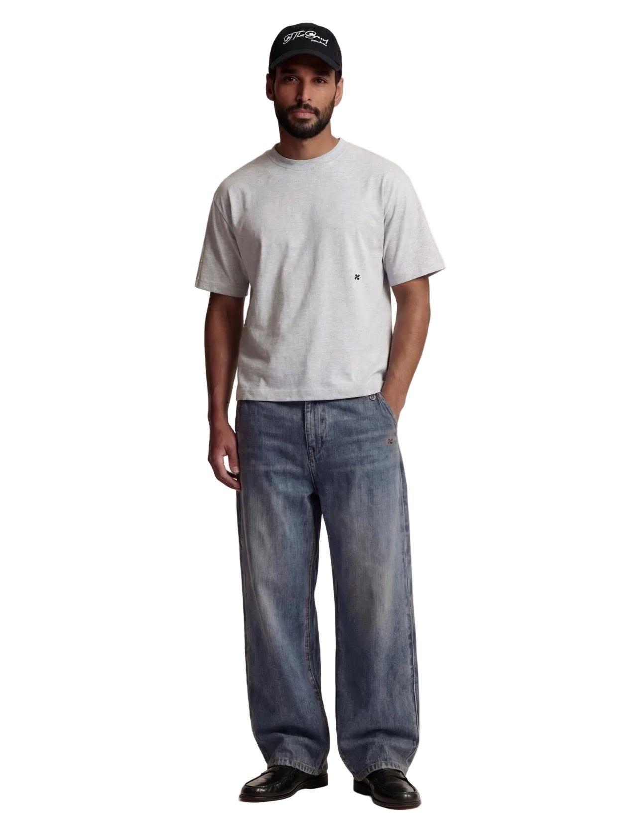 Grey cropped t-shit